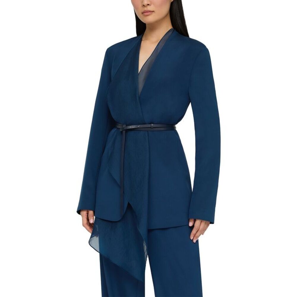 Lafayette 148 New York Womens Plus Silk-Blend Cardigan Jacket